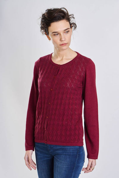 Rosie Classic Pointelle Cardigan - BIBICO